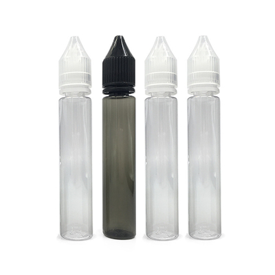 Round PET  E Liquid Bottle With Childproof Screw Cap Transparent Custom Logo Various Capacities