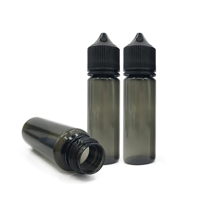 Transparent Round PET E Liquid Bottles With Screw Cap Screen Printed Various Sizes