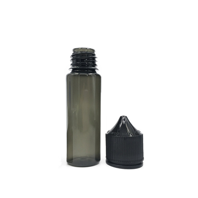 Transparent Round PET E Liquid Bottles With Screw Cap Screen Printed Various Sizes