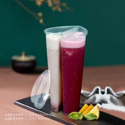 Insulated Clear Milk Tea Bottles With Modern Design Lightweight Handle Screw On Lid