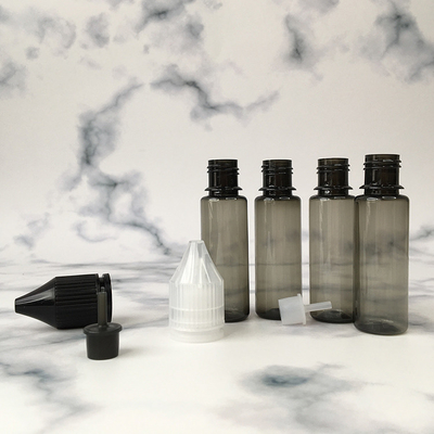 Custom Printed Transparent PET E Liquid Bottles Childproof Screw Cap Various Capacities