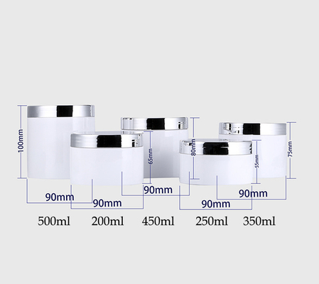 Transparent Plastic Cosmetic Jars With Smooth Surface Pressure Sensitive Gasket Various Sizes