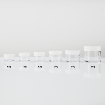 Custom Logo Cosmetic Jar With Smooth Surface Transparent Custom Color Pressure Sensitive Gasket