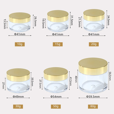 Personalized Cosmetic Plastic Jar / Plastic Beauty Jar With Custom Design And Printing Options