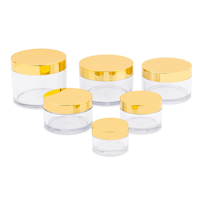 Customized Smooth Surface Cosmetic Jars Various Capacities Pressure Sensitive Gasket Seal