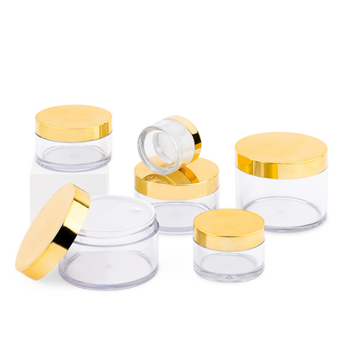 Customized Smooth Surface Cosmetic Jars Various Capacities Pressure Sensitive Gasket Seal
