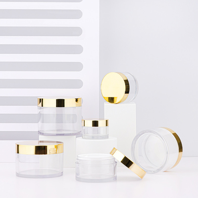Customized Smooth Surface Cosmetic Jars Various Capacities Pressure Sensitive Gasket Seal
