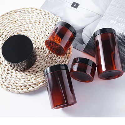 Top Fashion Kitchen Jars Storage Plastic Custom Plastic Jar Packaging Brown Plastic Food Storage Jar with Free Sample