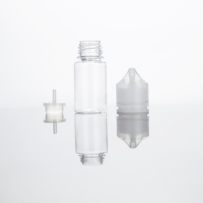 Childproof Transparent PET Liquid Dropper Bottle /  E Liquid Bottle With Screw Cap Screen Printing