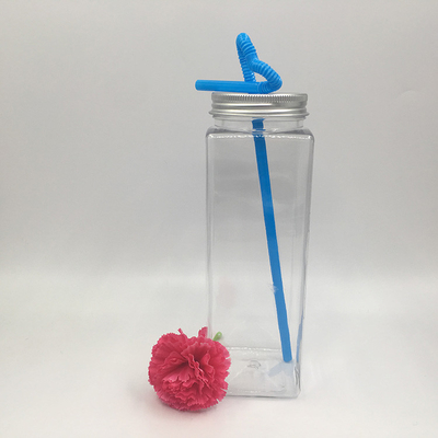 Insulated Milk Tea Bottles With Screw On Lid - Square Round Design For Beverage Juice Tea Water Drinking