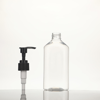 Bottle Capacity 250ml Plastic Lotion Bottles Clear with Plastic UV Electroplated Cap Material