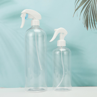 Clear Plastic Lotion Bottles with White Cap and UV Electroplated Collar