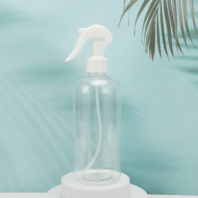 Clear Plastic Lotion Bottles with White Cap and UV Electroplated Collar