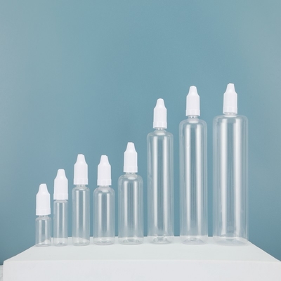 Customization Round PET E Liquid Bottle with Childproof Neck and Screen Printing Surface Handling