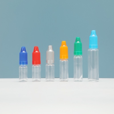 Custom Printed PET E Liquid Bottles Round Shape with Childproof Screw Cap