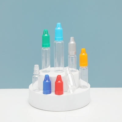 Custom Printed PET E Liquid Bottles Round Shape with Childproof Screw Cap