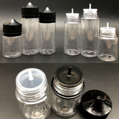 PET Customized Logo liquid dropper bottle with Childproof Neck and Screen Printing