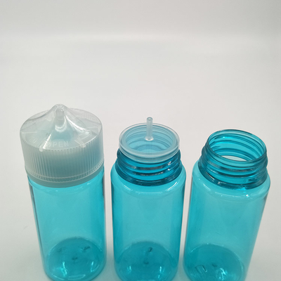 Customized Round  E liquid bottle with Childproof Neck Transparent Color Screen Printed Logo