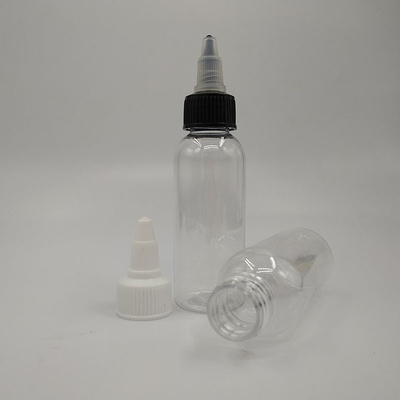 Customizable Clear Plastic Screw Top Bottles For Liquid Various Sizes With Custom Label Panel