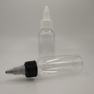 Customizable Clear Plastic Screw Top Bottles For Liquid Various Sizes With Custom Label Panel