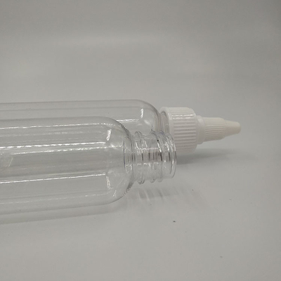 Customizable Clear Plastic Screw Top Bottles For Liquid Various Sizes With Custom Label Panel