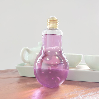 Leak Proof Plastic Milk Tea Bottles with Screw On Lid 500ml Capacity Square Round Shape 0.5kg Weight Handle