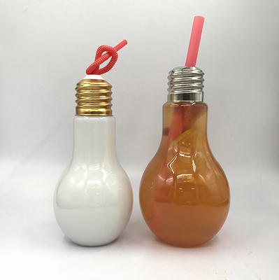 Leak Proof Plastic Milk Tea Bottles with Screw On Lid 500ml Capacity Square Round Shape 0.5kg Weight Handle