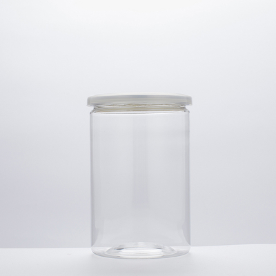 Custom Logo Plastic Jar Containers with Aluminum Lid and Pressure Sensitive Sealing Technology