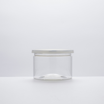 Custom Logo Plastic Jar Containers with Aluminum Lid and Pressure Sensitive Sealing Technology