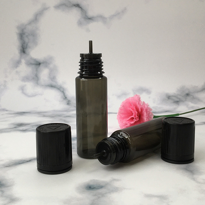 Round Transparent PET Childproof  E liquid bottle With Screw Cap