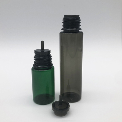 Customized Logo Round Transparent E Liquid Bottle with Childproof Neck and Screen Printing