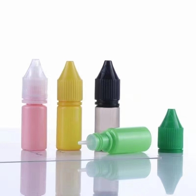 Childproof Round Transparent  E liquid bottle with Customized Logo and Printing Color