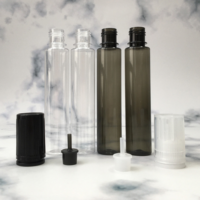 Round PET E Liquid Bottles with Custom Logo Screen Printing - Various Sizes Available