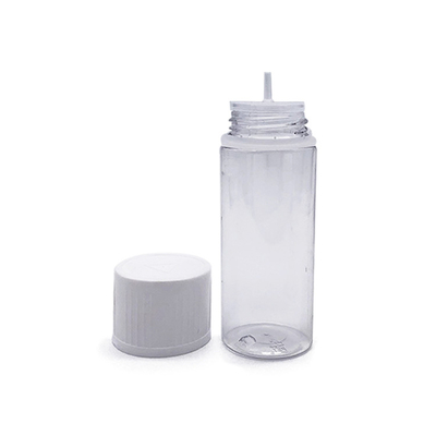 Round PET E Liquid Bottle with Childproof Screw Cap Custom Logo Various Capacities Available