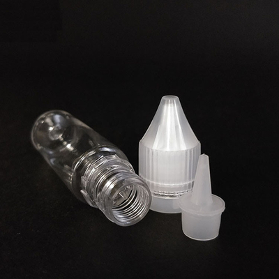 Childproof Neck Transparent E Liquid Bottles Customized Printing