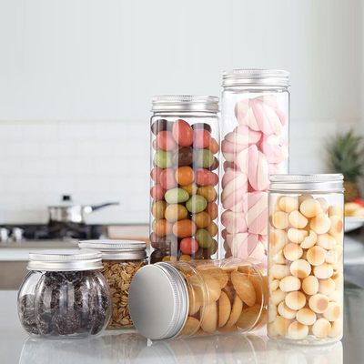 Customizable Plastic Containers With Various Capacities And Dual Plastic/Aluminum Lids