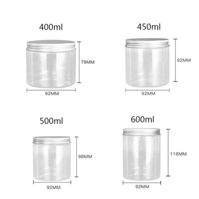 Empty Food Grade Kitchen Storage Container 1oz 2oz 30g 40g 50g 60g 80g 100g 30ml 60ml 80ml 100ml Clear Plastic Jar