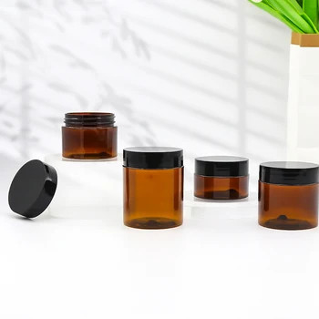 Transparent Design Aluminum Sealed Lid Jar Containers Set - 2oz To 8oz Capacity