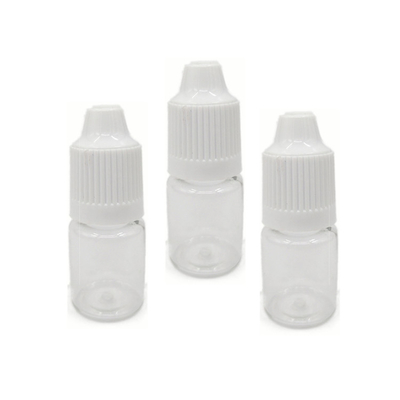 Screen Printed PET Round E Liquid Bottles With Custom Logo Transparent Color