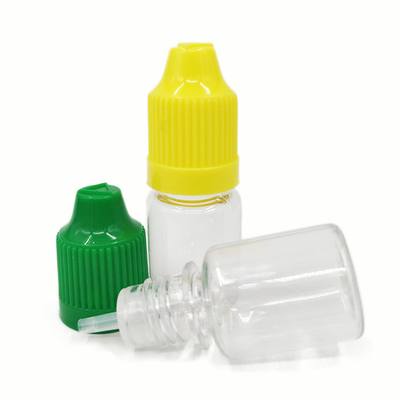 Screen Printed PET Round E Liquid Bottles With Custom Logo Transparent Color
