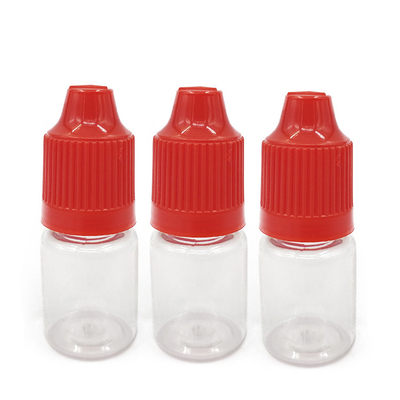 Screen Printed PET Round E Liquid Bottles With Custom Logo Transparent Color