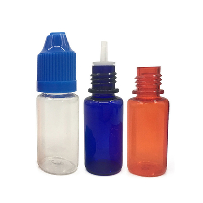 Transparent 10ml 15ml 30ml 60ml 80ml 100ml PET  E Liquid Bottle With Customized Logo Screen Printing