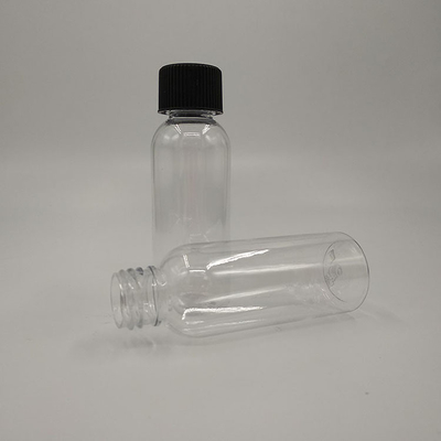 Clear Plastic Screw Top Bottles With Customized Label Panel And Printing