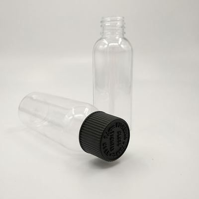 Clear Plastic Screw Top Bottles With Customized Label Panel And Printing