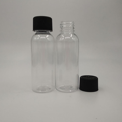 Clear Plastic Screw Top Bottles With Customized Label Panel And Printing
