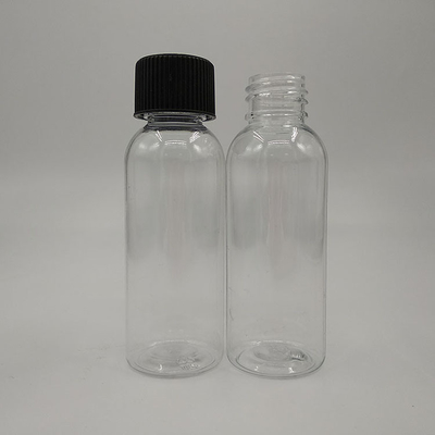 Clear Plastic Screw Top Bottles With Customized Label Panel And Printing