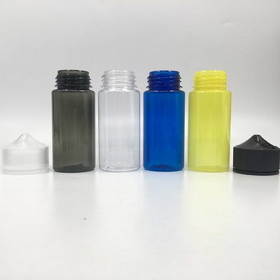 Customizable Transparent PET E Liquid Bottles Childproof Screw Cap Various Capacities