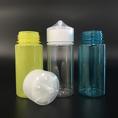 Customizable Transparent PET E Liquid Bottles Childproof Screw Cap Various Capacities