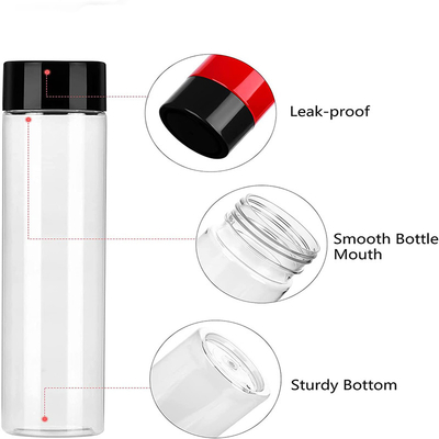 BPA Free Milk Tea Bottles with Screw on Lid Square Round Shape and Convenient Handle