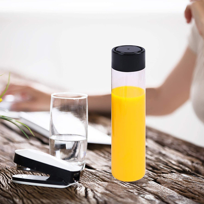 BPA Free Milk Tea Bottles with Screw on Lid Square Round Shape and Convenient Handle
